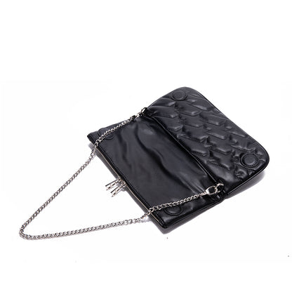 Soft Quilted Crossbody Bag | Women's Metal Chain Zipper Shoulder Bag