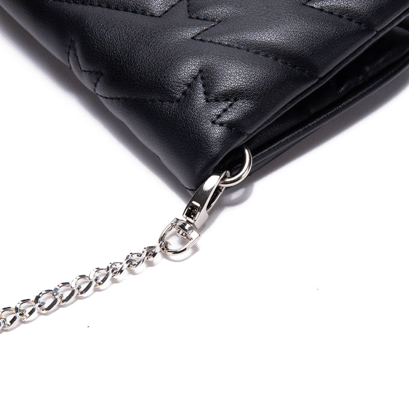 Soft Quilted Crossbody Bag | Women's Metal Chain Zipper Shoulder Bag