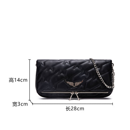 Soft Quilted Crossbody Bag | Women's Metal Chain Zipper Shoulder Bag