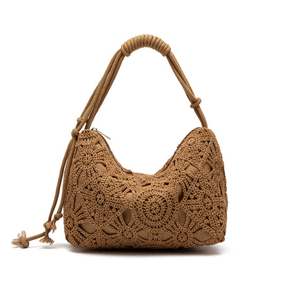 Boho Crochet Bag for Women | Elegant Hand-Woven Handbag for Beach, Travel, and Daily Use