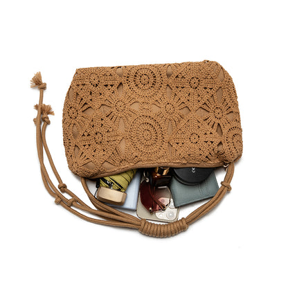 Boho Crochet Bag for Women | Elegant Hand-Woven Handbag for Beach, Travel, and Daily Use
