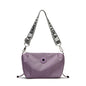 Lightweight Nylon Crossbody Bag – Lavender Shoulder Bag with Adjustable Logo Strap