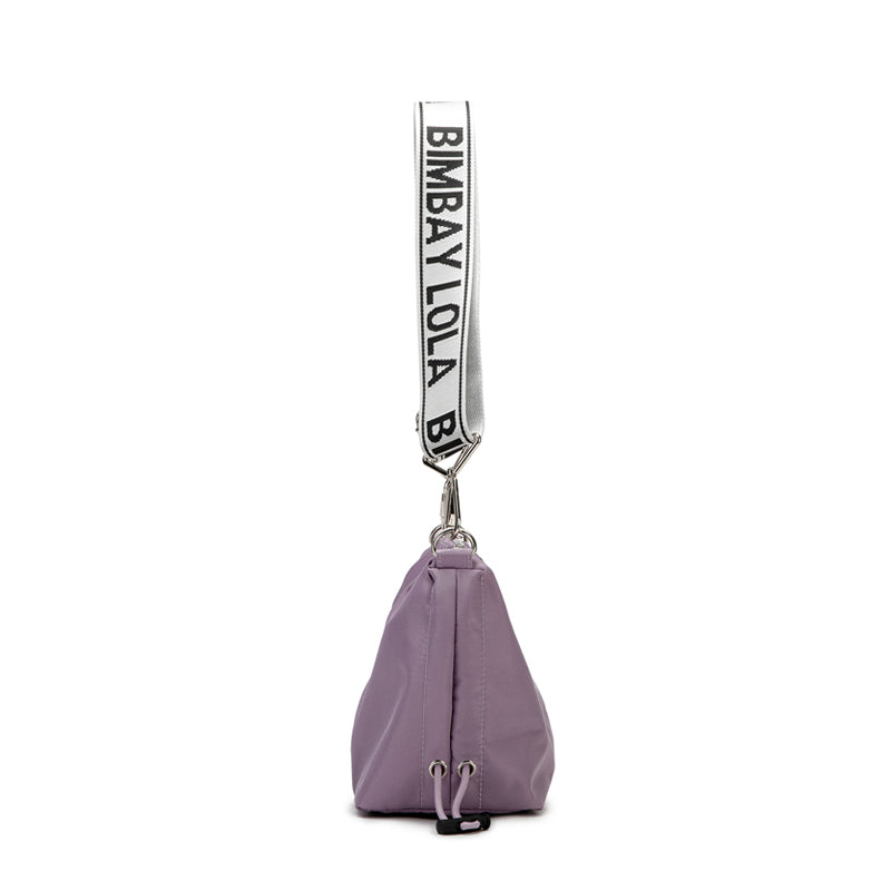 Lightweight Nylon Crossbody Bag – Lavender Shoulder Bag with Adjustable Logo Strap