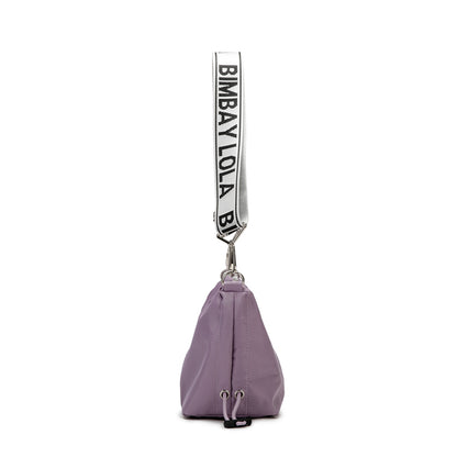 Lightweight Nylon Crossbody Bag – Lavender Shoulder Bag with Adjustable Logo Strap