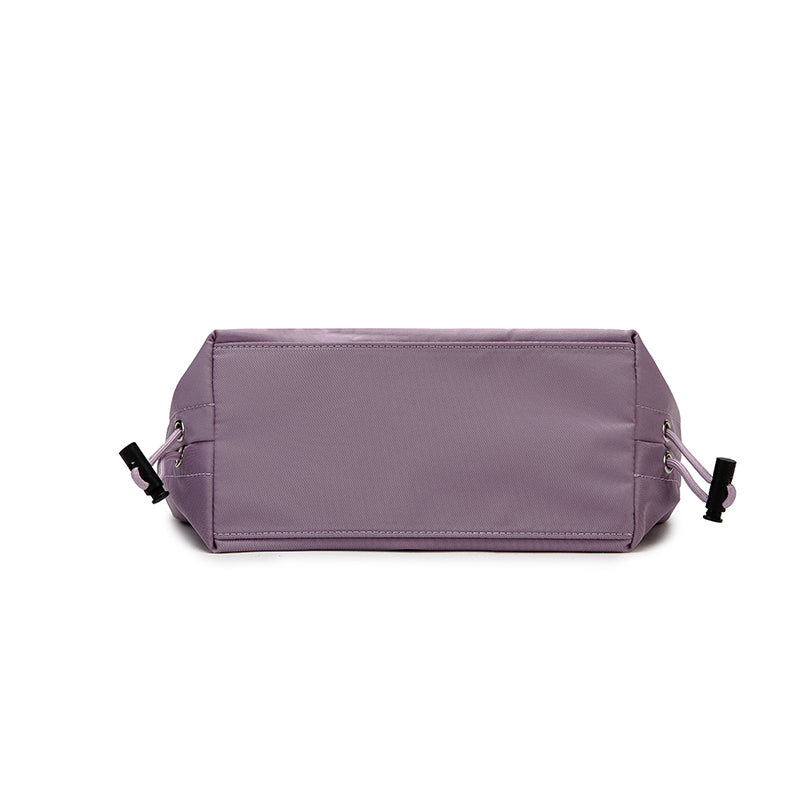 Lightweight Nylon Crossbody Bag – Lavender Shoulder Bag with Adjustable Logo Strap