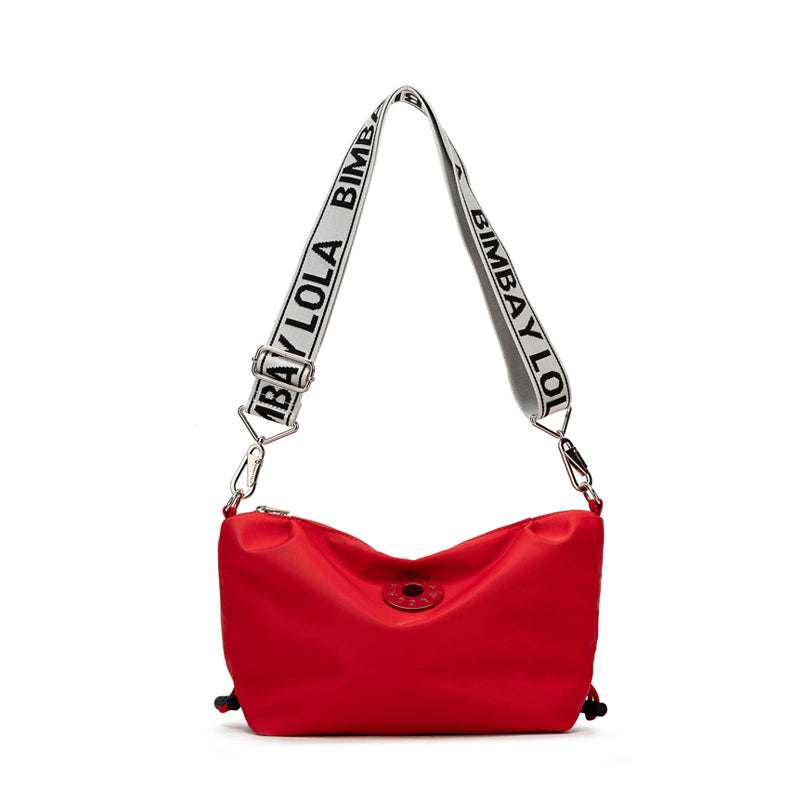 Lightweight Nylon Crossbody Bag – Lavender Shoulder Bag with Adjustable Logo Strap