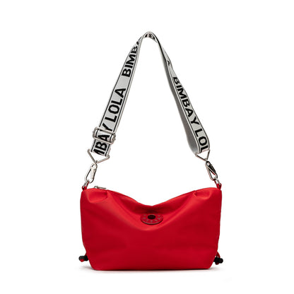 Lightweight Nylon Crossbody Bag – Lavender Shoulder Bag with Adjustable Logo Strap