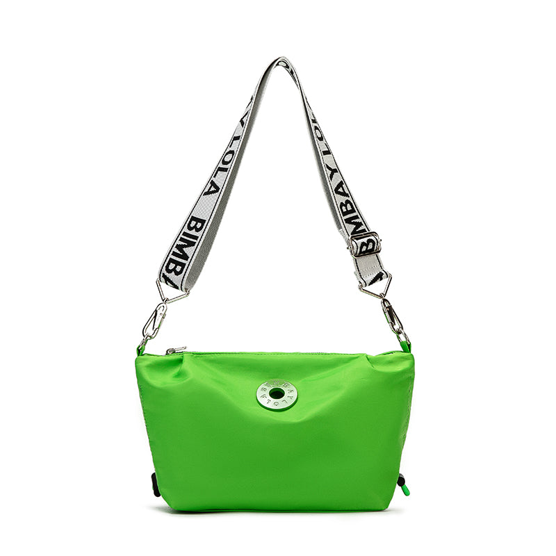 Lightweight Nylon Crossbody Bag – Lavender Shoulder Bag with Adjustable Logo Strap