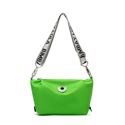 Lightweight Nylon Crossbody Bag – Lavender Shoulder Bag with Adjustable Logo Strap