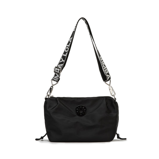 Lightweight Nylon Crossbody Bag – Lavender Shoulder Bag with Adjustable Logo Strap