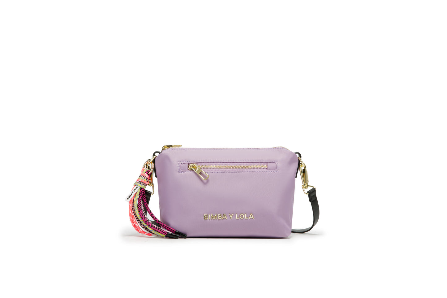 A stylish compact crossbody bag designed for everyday elegance. Featuring a lightweight nylon body in soft purple with gold-tone accents and a playful tassel strap, it’s perfect for daily outings, travel, and casual chic look