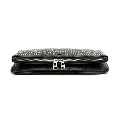 Luxury Rhinestone Studded Clutch Bag – Black Chain Crossbody Evening BagWhether worn as a clutch or crossbody, it’s your go-to accessory for elevating any outfit instantly.