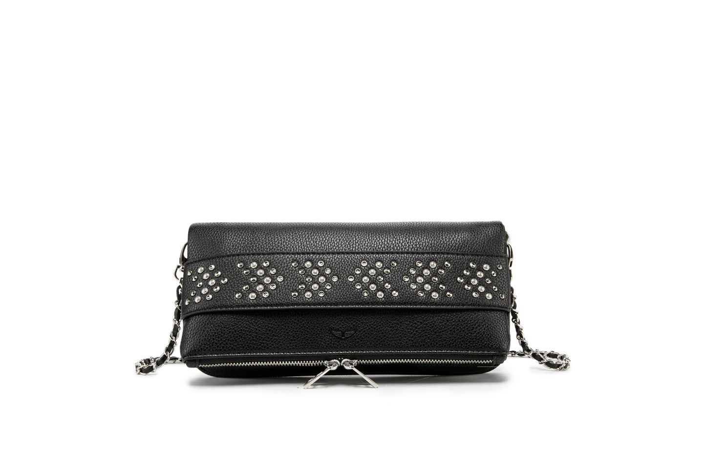 Make a bold statement with this edgy yet elegant studded crossbody bag. Designed for modern fashion lovers, this piece combines textured leather with sparkling metal studs, creating the perfect balance of luxury and street style.