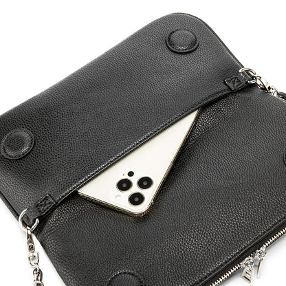 Make a bold statement with this edgy yet elegant studded crossbody bag. Designed for modern fashion lovers, this piece combines textured leather with sparkling metal studs, creating the perfect balance of luxury and street style.