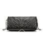 Turn heads wherever you go with this dazzling rhinestone-studded crossbody bag. Designed with a striking symmetrical crystal pattern on premium black textured leather, this piece brings together elegance, glamour, and a bold fashion edge.
