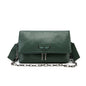 Emerald Green Wing Accent Leather Crossbody Bag – Chic Chain Shoulder Purse