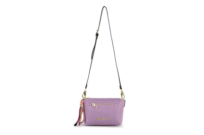 A stylish compact crossbody bag designed for everyday elegance. Featuring a lightweight nylon body in soft purple with gold-tone accents and a playful tassel strap, it’s perfect for daily outings, travel, and casual chic look